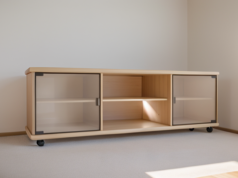 桌子 书桌 柜子su模型