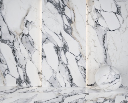 岩板大理石 鱼肚白大理石su模型