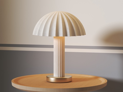 现代奶油风台灯su模型