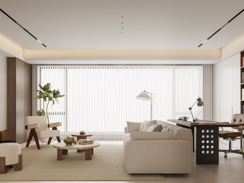 中古客厅su模型