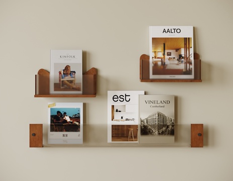 现代书架 装饰架su模型