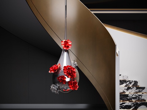 现代艺术装置 不锈钢装置 楼梯装置su模型