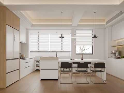 现代餐厅su模型