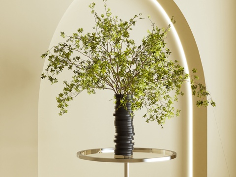  绿植 插枝 水生植物 摆件3d模型 