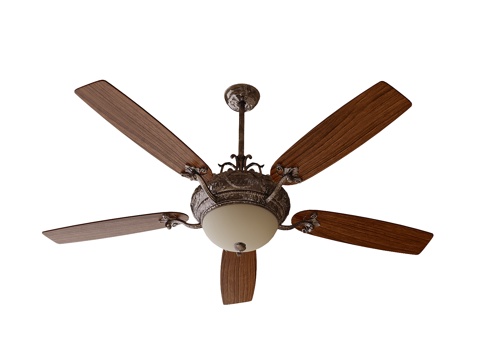 复古风吊扇灯su模型