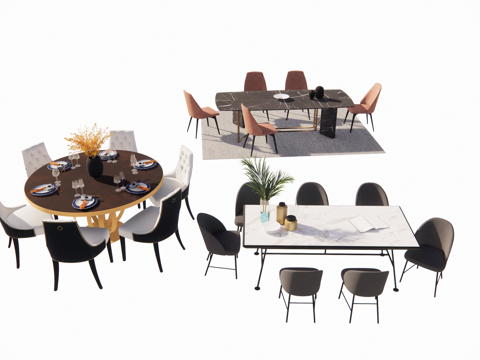 家具 餐桌su模型