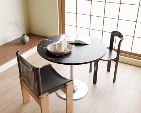 现代餐桌椅 洽谈桌椅 咖啡桌椅 休闲桌椅su模型