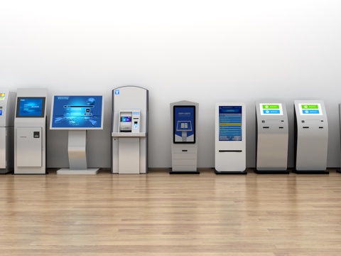  自助机   自助一体机  取号机  互动一体机3d模型 