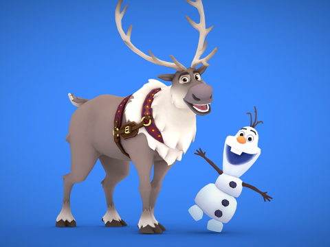 斯文与奥拉夫-迪士尼奇妙世界su模型