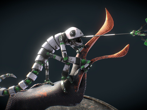 变色龙机器人su模型