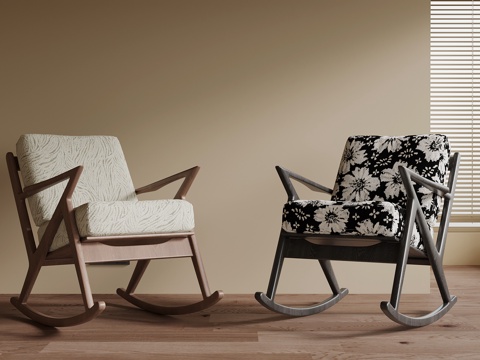  法式中古风躺椅 休闲椅3d模型 