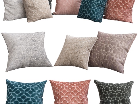  Loloi立体几何抱枕3d模型 