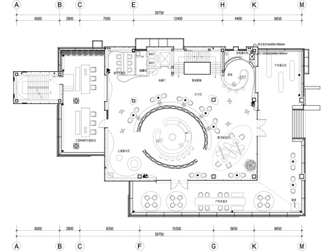 书咖平面布置图cad施工图