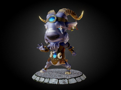 山羊-SKETCHFAB-02su模型