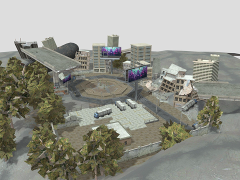 FreeFire旧狂暴大厅3D模型OBJsu模型