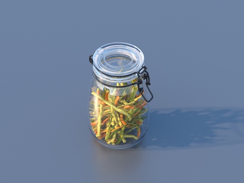  中药材 调料瓶 调料罐3d模型 