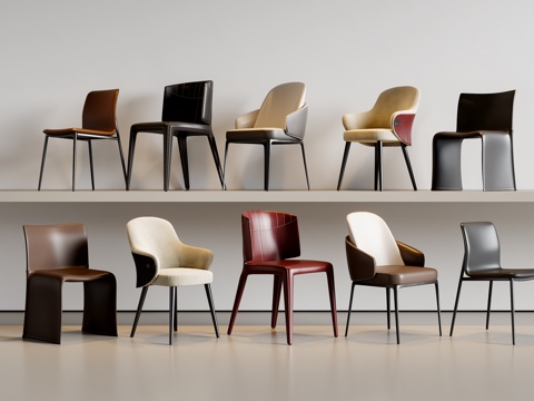 现代意式餐椅 单椅su模型