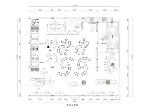 书店平面布置图cad施工图