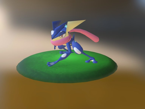 像素怪物模型-甲贺忍蛙(待机)su模型