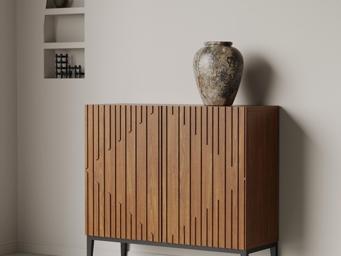 中古风装饰柜su模型