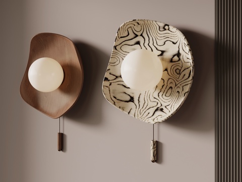 中古风壁灯 创意壁灯su模型