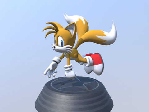 索尼克世代-现代塔尔斯雕像su模型