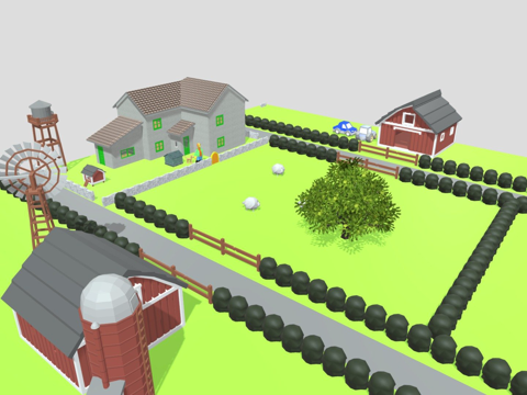 苔藓底农场复制品su模型