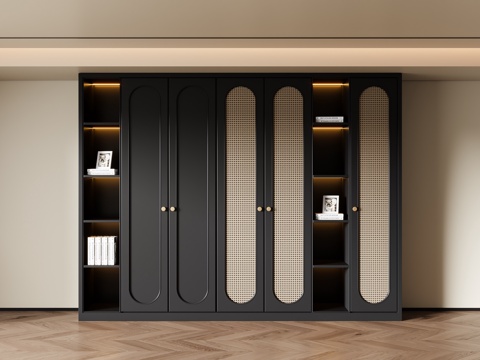  法式中古风衣柜3d模型 