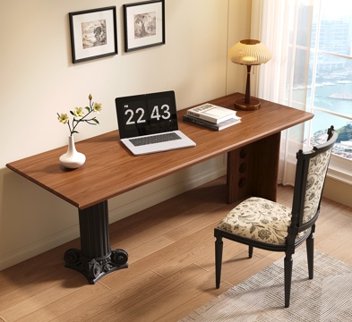 法式书桌椅 复古电脑桌su模型