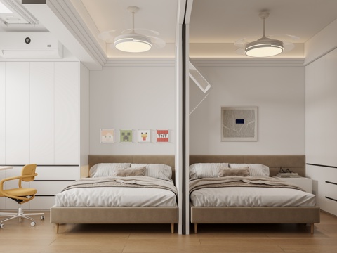 现代儿童房su模型