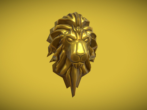 道具十月第12天-金狮头su模型