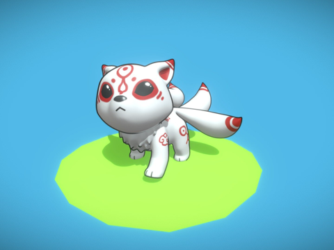 萌版三尾狐模型su模型