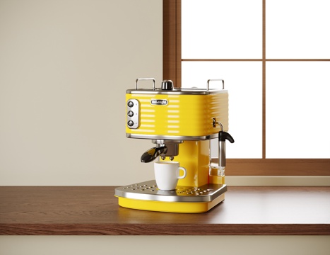 现代咖啡机 家用电器 厨房电器su模型