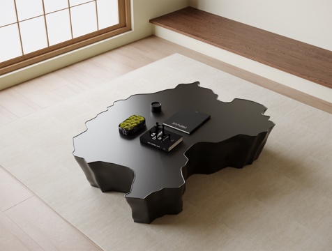 现代异形茶几su模型