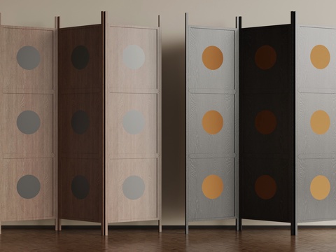 法式中古风屏风 隔断su模型su模型