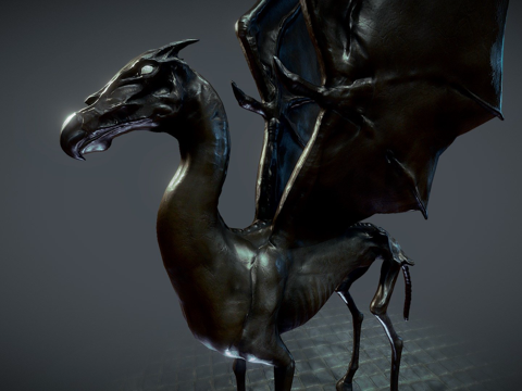 夜骐(动画，游戏可用资源)su模型