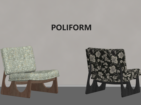 法式复古风休闲椅 躺椅su模型