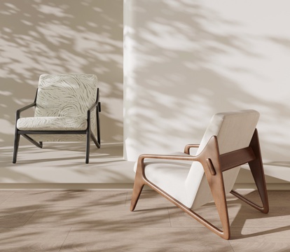 现代中古休闲椅su模型