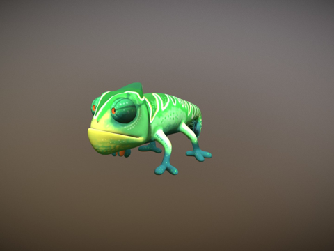 变色龙行走动画su模型