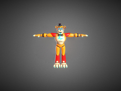 炫彩摇滚弗雷迪(虚拟现实聊天绑定版)更新版su模型