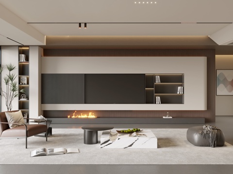 意式客厅 现代客厅  沙发茶几组合 休闲椅 凳子 皮质沙发su模型