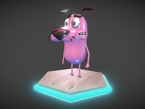 胆小狗英雄su模型