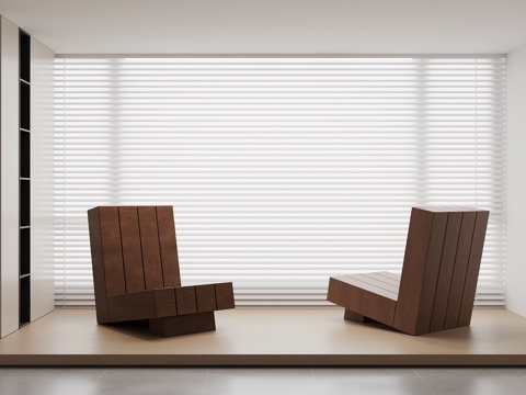 中古风躺椅 休闲椅su模型