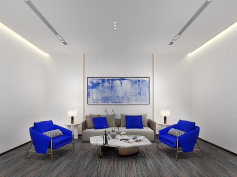  会客厅 接待室  休息室3d模型 