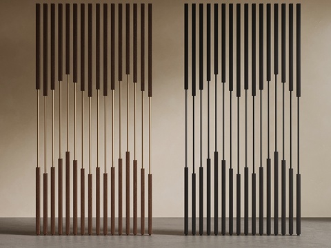 中古风隔断su模型