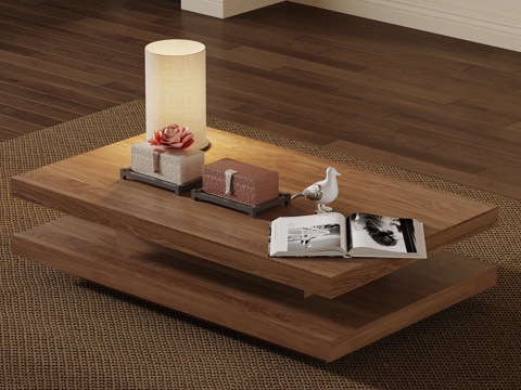 中古风茶几 装饰摆件su模型