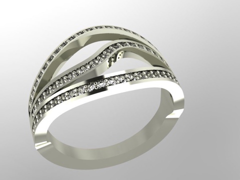  戒子 现代戒子 钻石戒子 铂金戒子 结婚戒子3d模型 