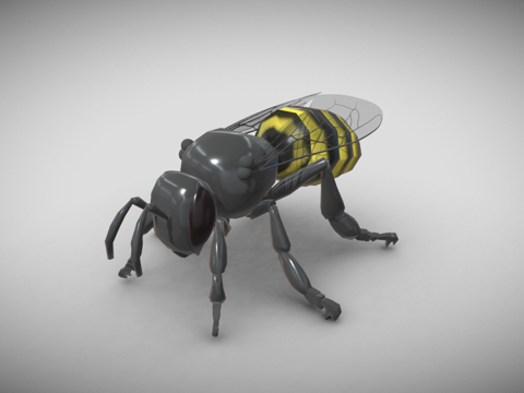 蜜蜂-低多边形su模型