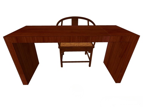 实木桌椅 桌椅 休闲桌椅 书桌椅 新中式桌椅 家用桌椅su模型