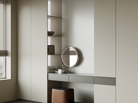 现代衣柜 梳妆台su模型